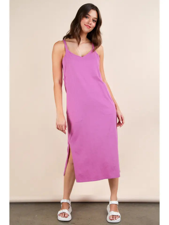 Calm & Cute Sleeveless Midi Dress