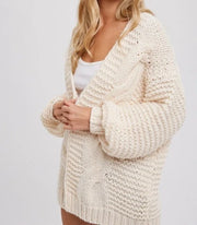 Warm Emotions Chunky Cable Cardigan