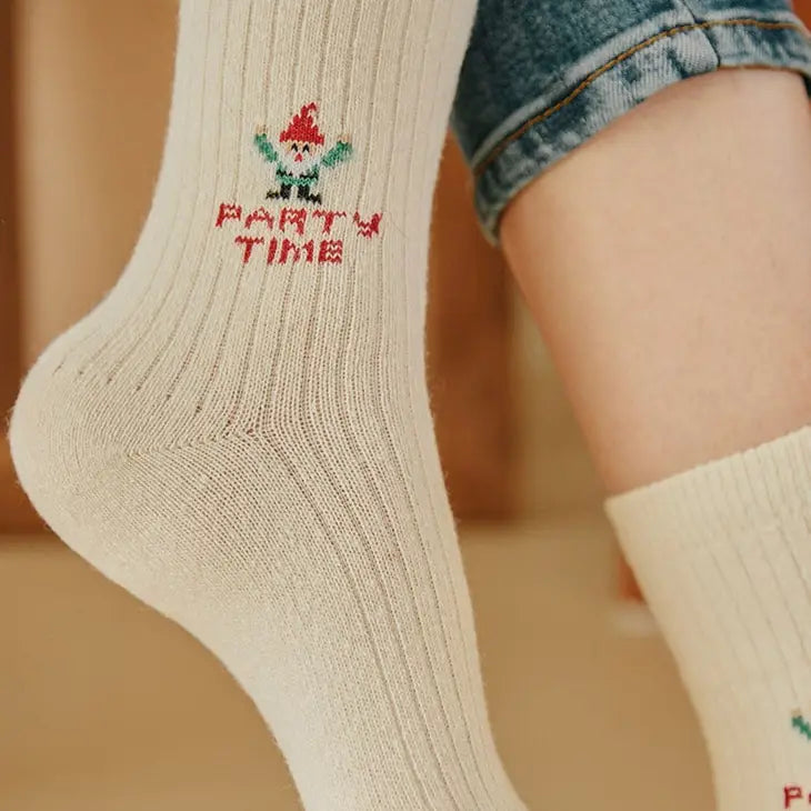 Holiday Wool Blend Crew Socks