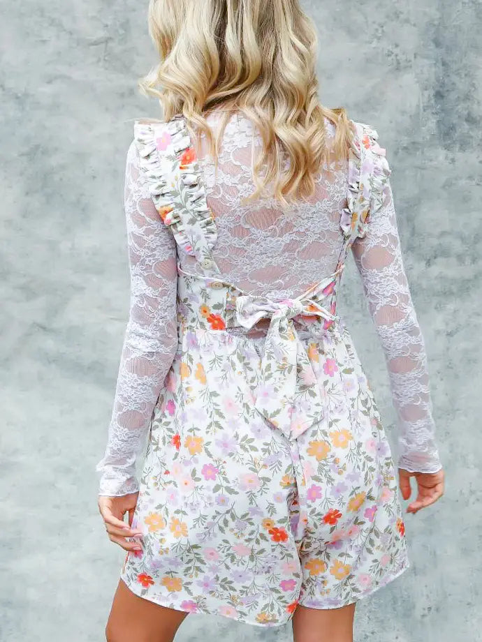 Blooming Lovely Floral Sleeveless Romper
