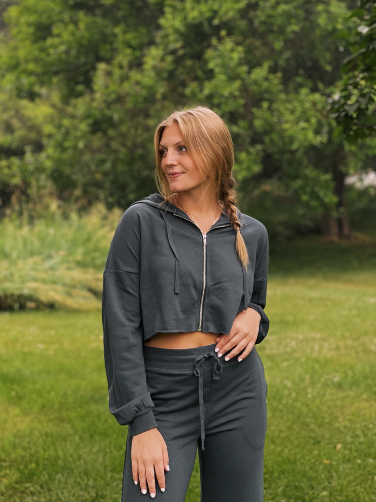 Changing Seasons Cropped Zip-Up