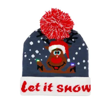 Kids Christmas LED Beanie