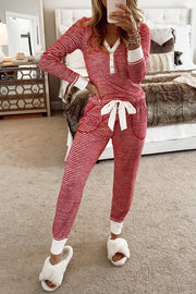 Candy Cane Red Christmas PJ Set