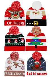 Kids Christmas LED Beanie