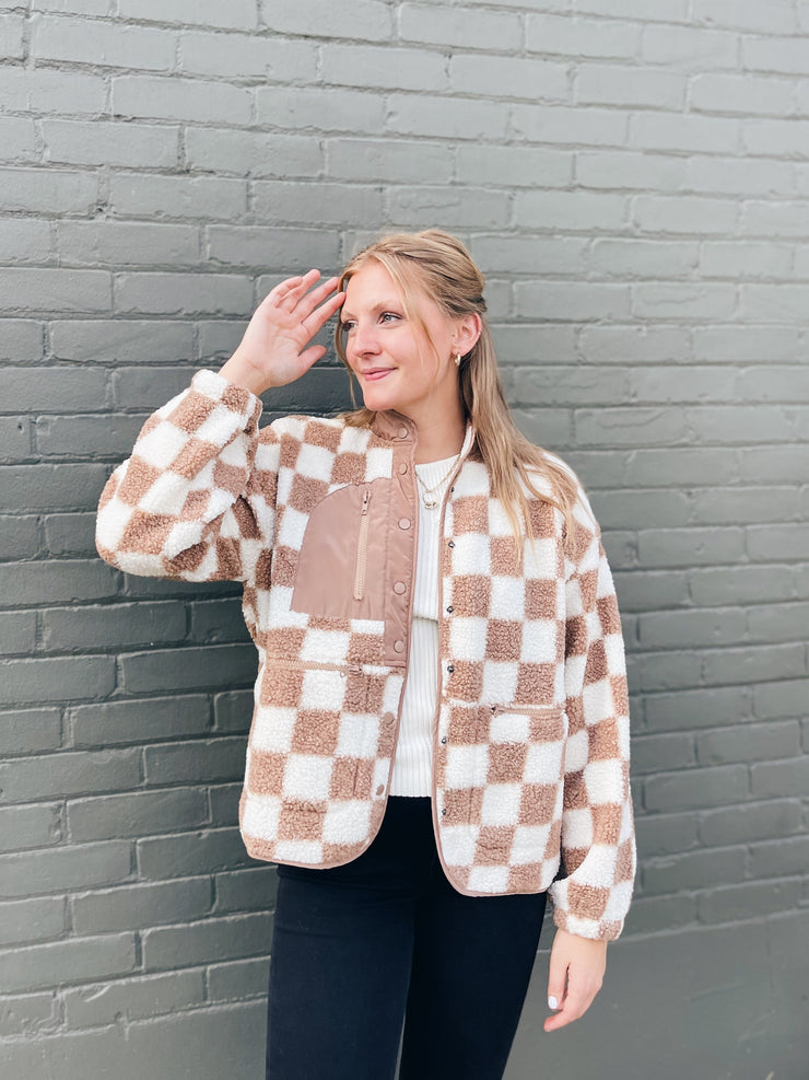New York Attitude Checkered Shacket