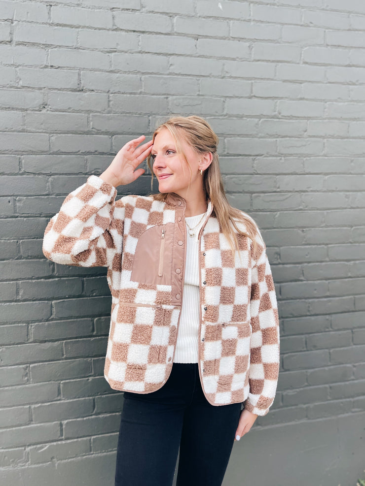 New York Attitude Checkered Shacket