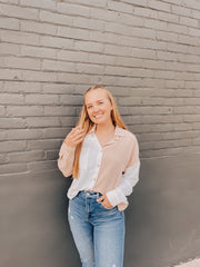 Color Block Cutie Button Down
