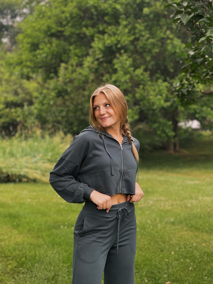 Changing Seasons Cropped Zip-Up