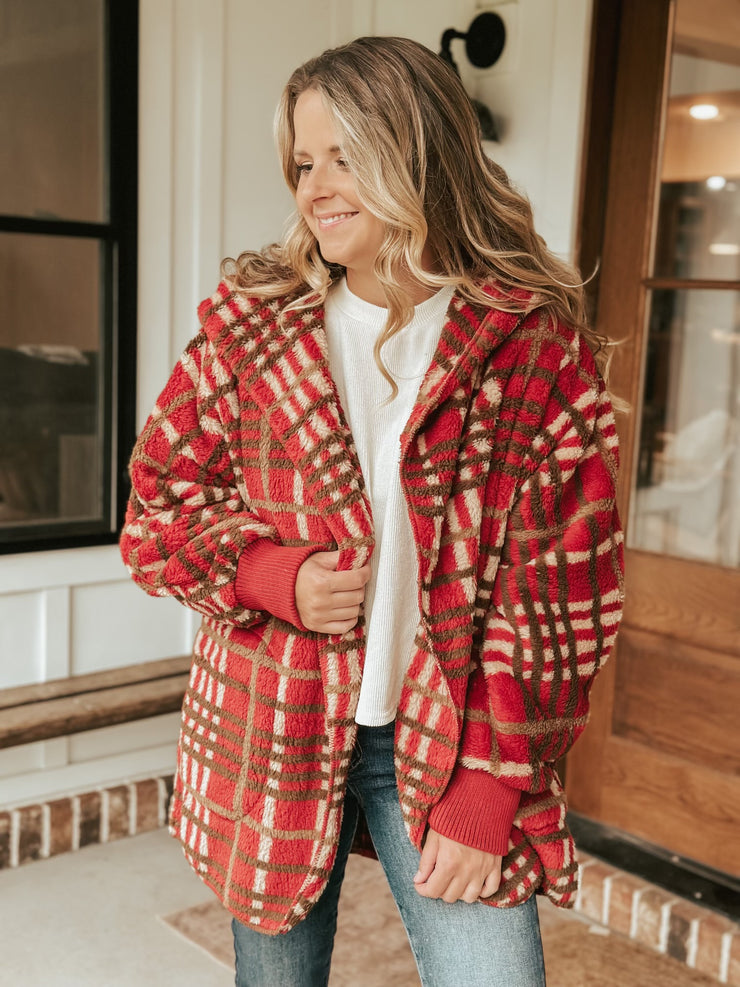 Happily Content Oversized Hoodie Jacket