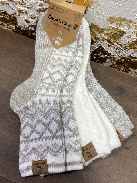 Bearpaw Socks 3pk