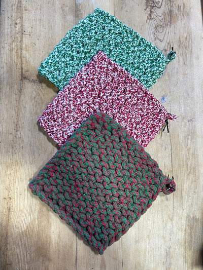 Hand-Woven Melange Cotton Pot Holder