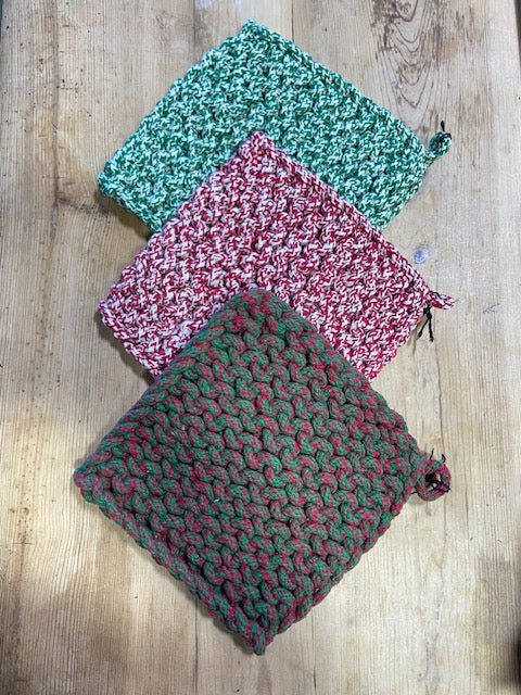 Hand-Woven Melange Cotton Pot Holder