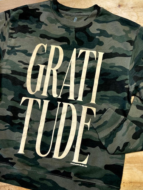 Gratitude Camo Sweatshirt