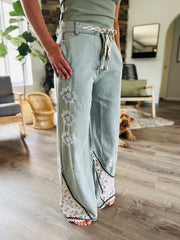 Fearless Strides Patchwork Denim Pants