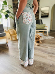 Fearless Strides Patchwork Denim Pants