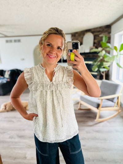 Love Drunk Ruffled Sleeveless Top