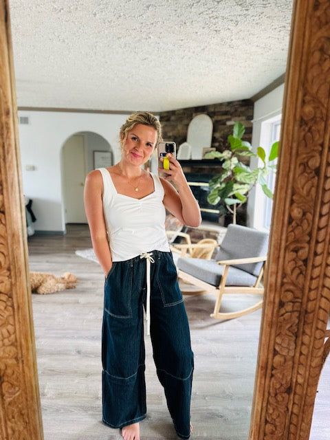 Ready to Go Wide Leg Drawstring Pants
