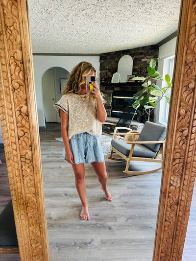 Active Mode Mesh Knit Top