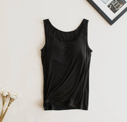 Essential Basic Soft Modal Tank Top w/ Built In Bra