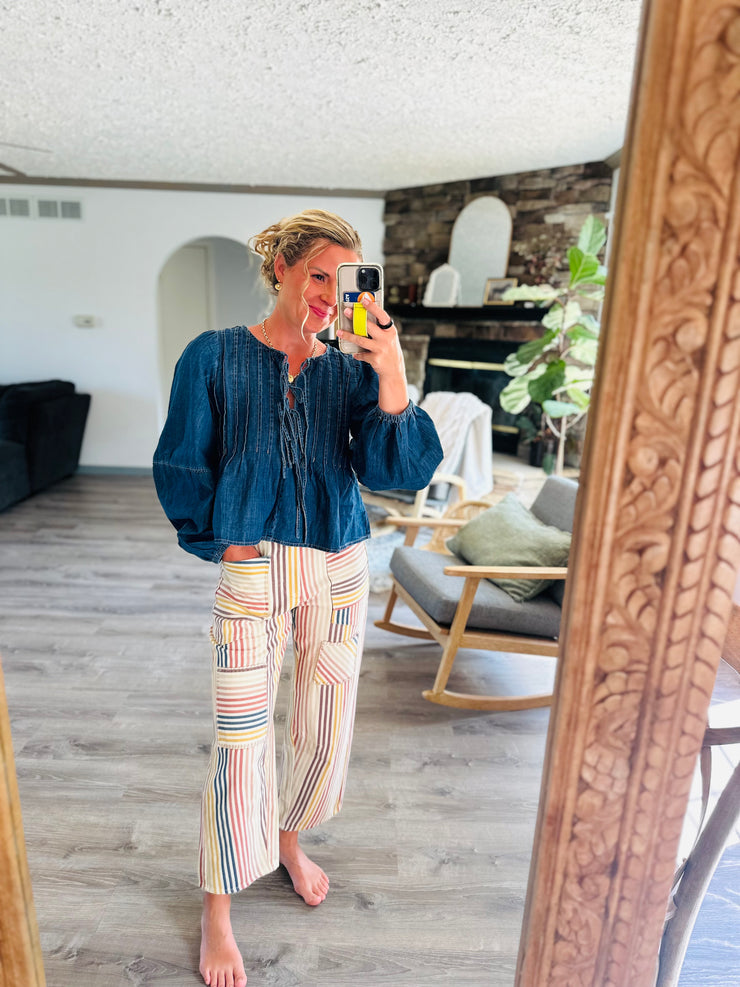 Seeing Stripes Cotton Pants