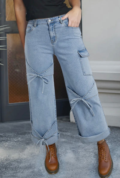 Tied To You Cargo Jeans
