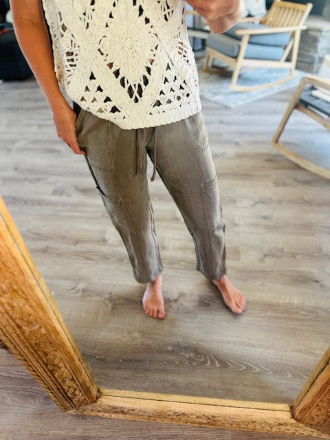 Relaxing Away Drawstring Pants