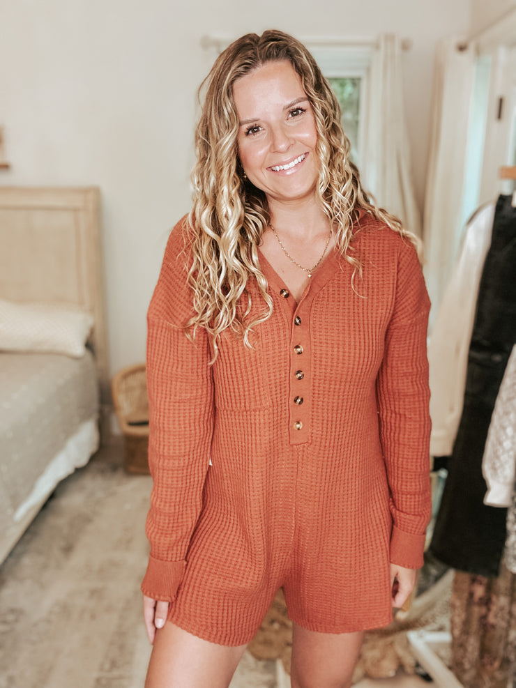 Team Cozy Sweater Knit Romper
