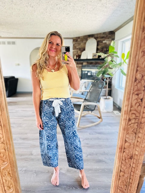 Inner Delight Printed Denim Pants
