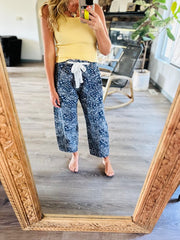 Inner Delight Printed Denim Pants