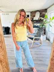 Rise and Shine Printed Denim