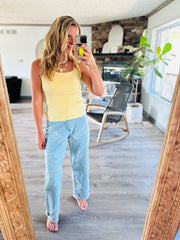 Rise and Shine Printed Denim