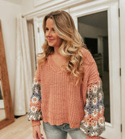 Mirette Floral Sleeve Sweater