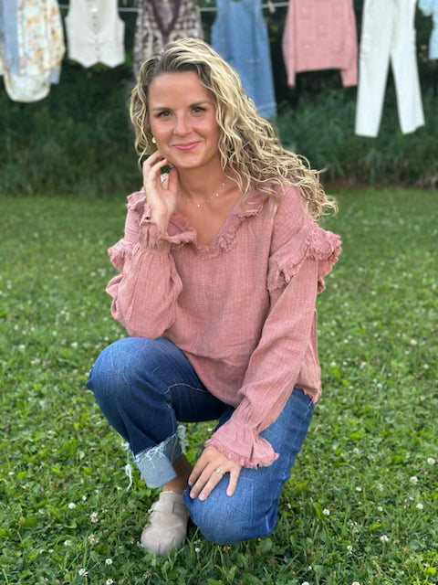 A Cup of Quiet Ruffled Blouse