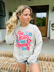 She Loves Jesus Crewneck