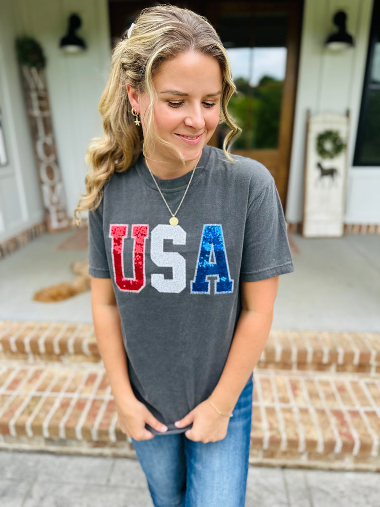 USA Sequin Tee