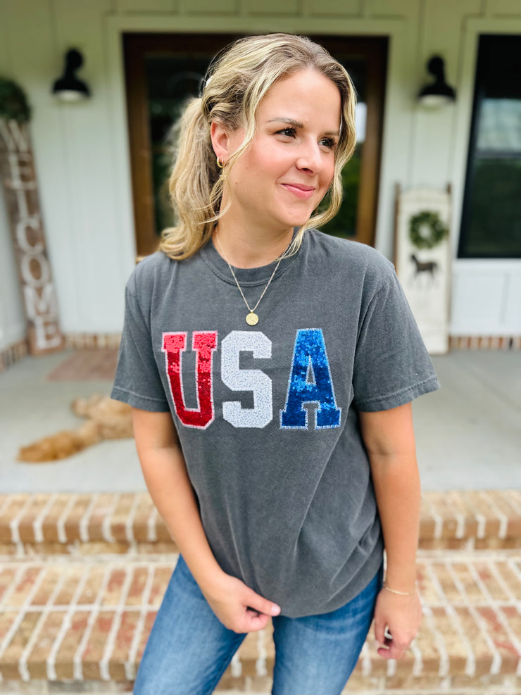 USA Sequin Tee