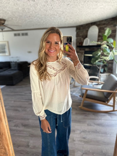 Lasting Touch Lace Knit Blouse