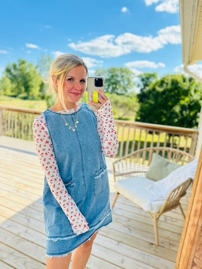 Graceful Grit Denim Dress