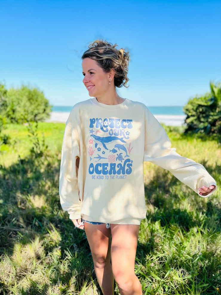 Protect Our Oceans Corded Crewneck