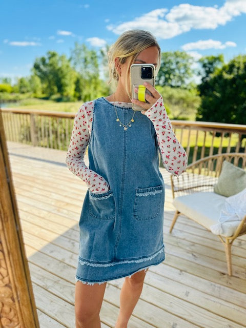 Graceful Grit Denim Dress
