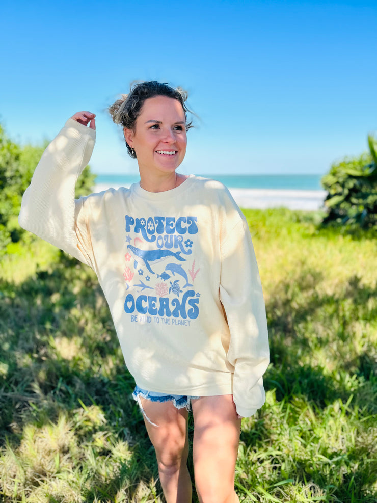 Protect Our Oceans Corded Crewneck