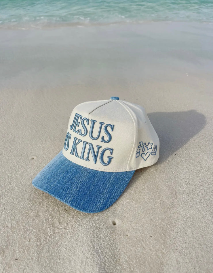 Jesus is King Denim Hat