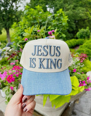 Jesus is King Denim Hat
