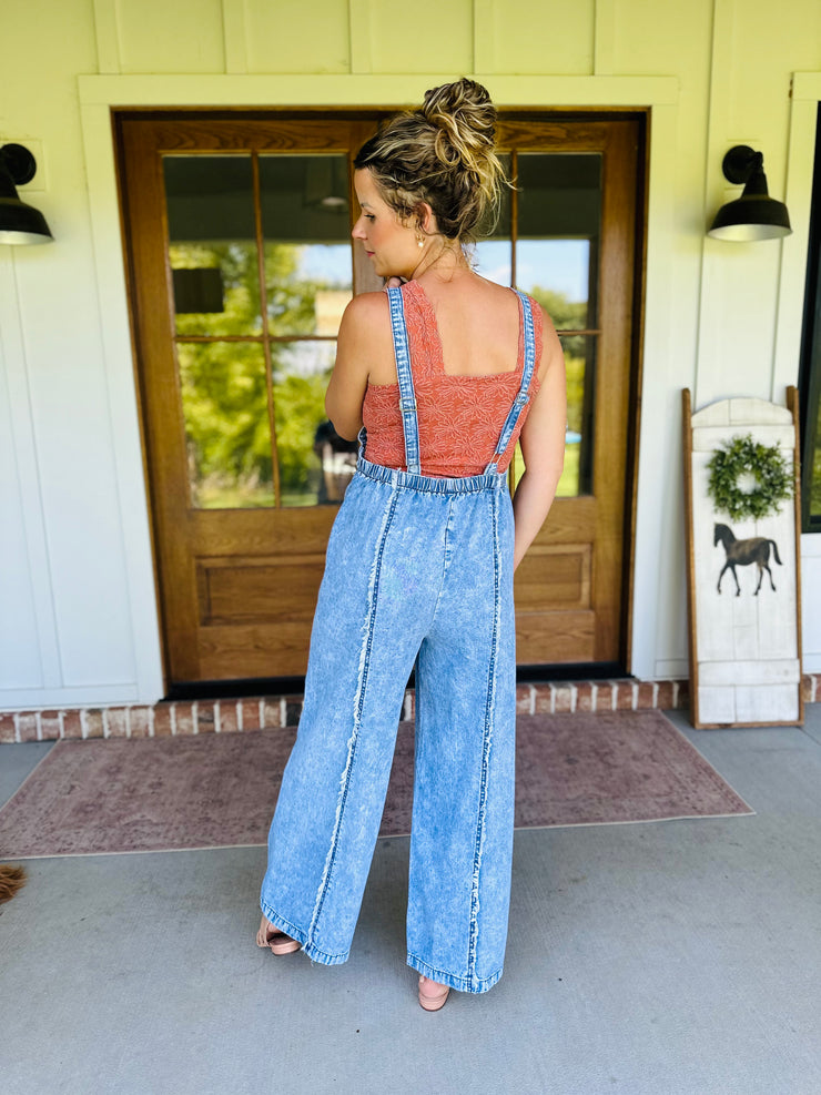 Missy Wide Leg Overalls