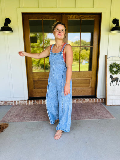 Missy Wide Leg Overalls