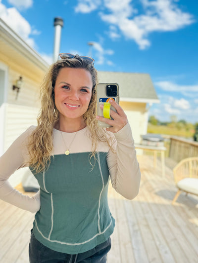 Life Unfolding Color Block Top