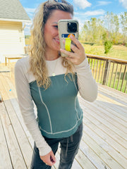 Life Unfolding Color Block Top