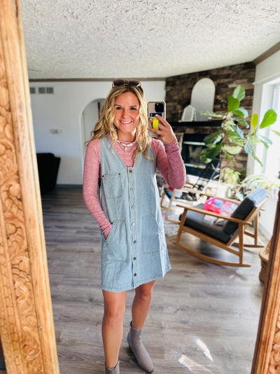 Born for Bold Denim Mini Dress