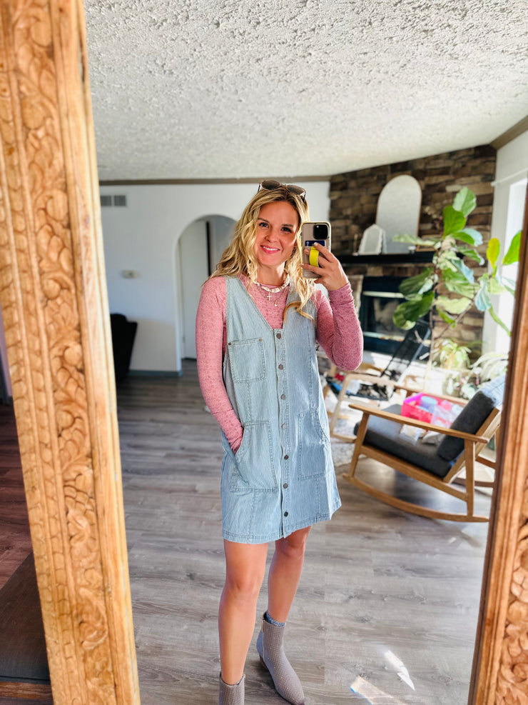 Born for Bold Denim Mini Dress