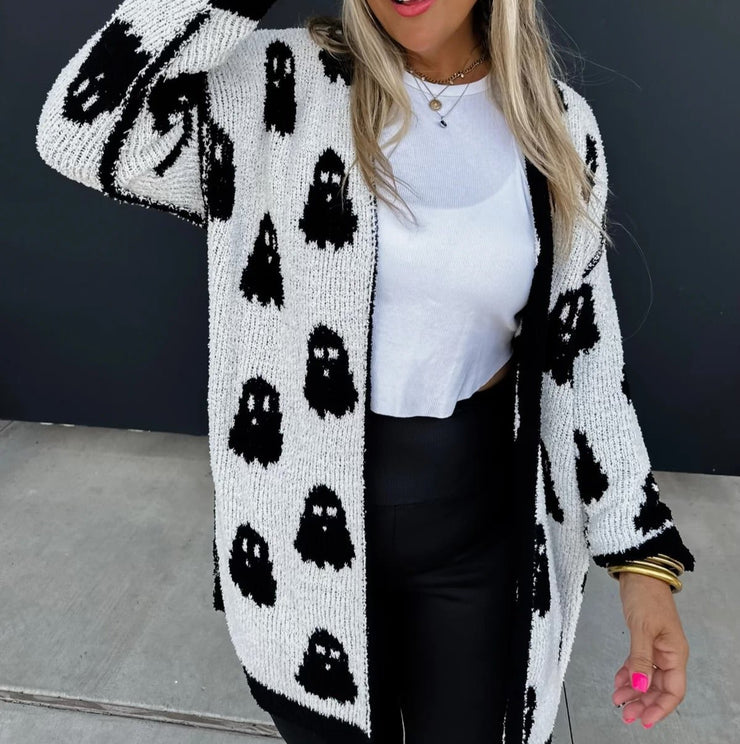 Cozy Ghost Cardigan (Pre-Order)